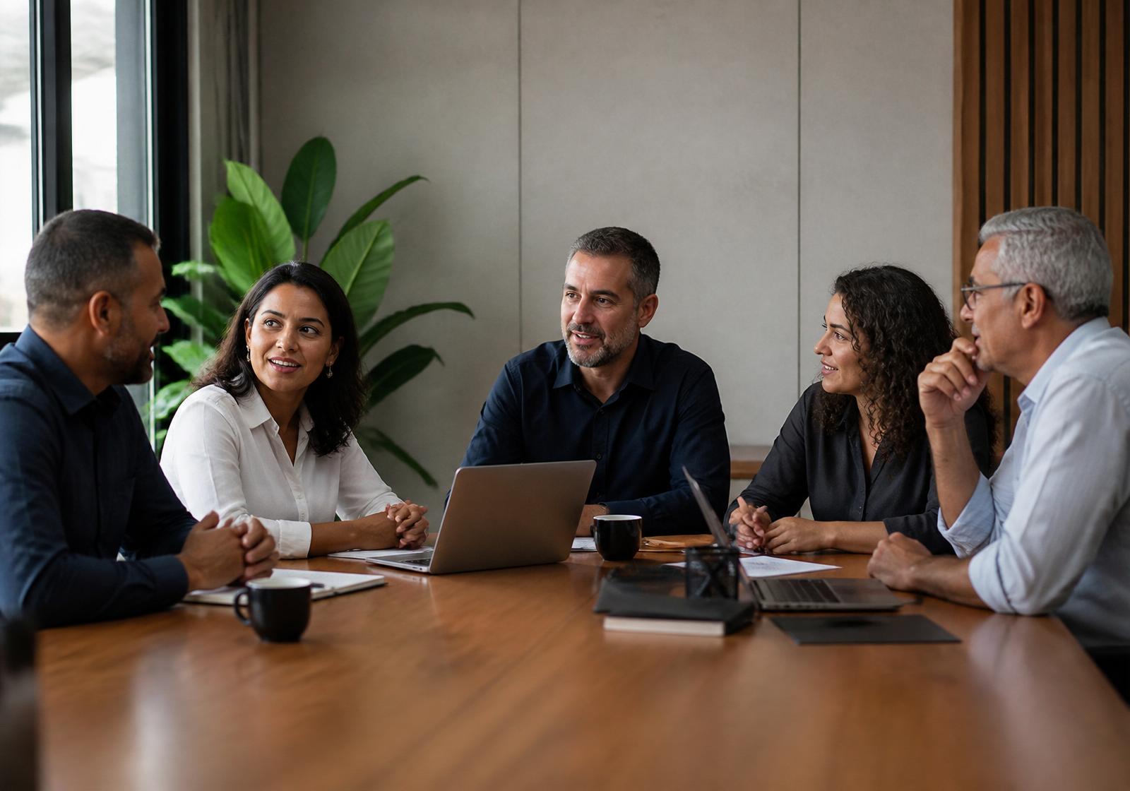 Associados em reunião no espaço da ACERBI
